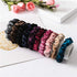 Small Funtopia 24 Pcs Velvet Scrunchies, Colorful Hair Ties for Thick and Thin Hair, Soft Mini Elastic Ponytail Holders