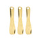 3pcs Makeup Spatula - Small Alloy Face Cream Spoon for Reusable Mask Scoop and Beauty Tools (Golden)