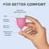 Pee Safe Reusable Menstrual Cup for Women, Large, Medical Grade Silicone, Soft, Flexible, BPA & Latex Free