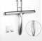 Shower Squeegee for Glass Doors, 10-Inch Sliver Squeegee for Shower Doors, Mirrors, Windows with Hooks