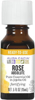 Aura Cacia Rose Absolute Pure Essential Oil in Jojoba Oil, 0.5 Ounce