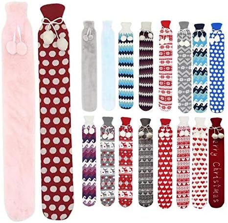 SKUZA 2L 4) 11) Hot Water Bottle, Winter Extra Long Hot Water Bottle Faux Fur Cover Hand Warmer Handwarmer Hot Water