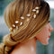 Yean Gold Leaf Wedding Headband Bridal Headpieces for Bridesmaid and Flowergirls (Gold, 15.7 Inches)