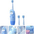 Set 4pcs 2 UKCOCO S Electric Toothbrush Sonic Toothbrush with Blue Brush Heads USB Rechargeable Suitable for Oral Care