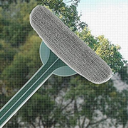 SCGRHP Mesh Screen Cleaner - 2 in 1 Window Cleaner Brush, Glass Cleaning