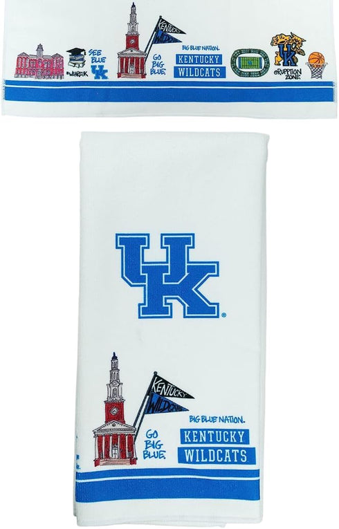 Magnolia Lane Kentucky SEC Kitchen Hand Towel UK Campus Icons- Reusable Cleaning Cloth- Microfiber