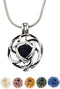 Julie Wang Lava Stone Celtic Knot Essential Oil Diffuser Necklace - Antique Silver Aromatherapy Jewelry
