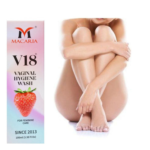 MACARIA V18 Women's Intimate Cleanser - pH Balanced Hygiene Wash