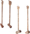 KICHOUSE Wooden Dual-use Massage Hammer Stick 4pcs Set, Double-Head Back Scratcher and