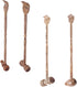 KICHOUSE Wooden Dual-use Massage Hammer Stick 4pcs Set, Double-Head Back Scratcher and