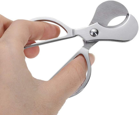Cigar Scissors Cutter, Stainless Steel Guillotine Double Blade Straight Cut Scissors for Cigar Accessories