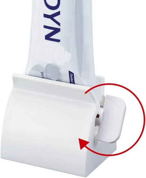 SCStyle Rolling Tube Toothpaste Squeezer, Toothpaste Seat Holder Stand