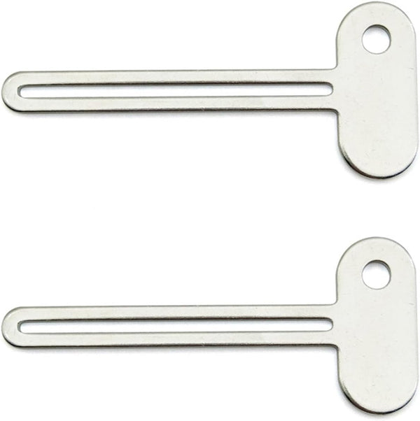 Pxiryanlow 2 PCS Silver Key-Shaped Tube Squeezer Tool for Toothpaste and Creams,Squeezer Thin