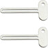 Pxiryanlow 2 PCS Silver Key-Shaped Tube Squeezer Tool for Toothpaste and Creams,Squeezer Thin