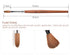 Kolinsky Sable Nail Brush - Professional Red Wooden Acrylic Nail Art Brush (8#)