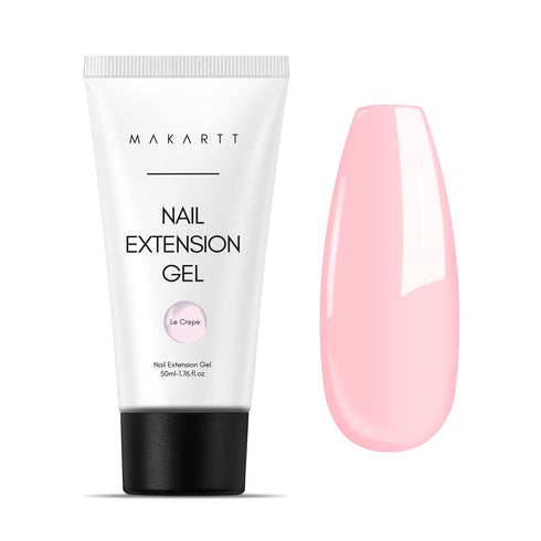 Makartt Poly Nail Gel: Light Pink, 50ML Builder for Extension, Strengthener, Hard Gels for Trendy DIY Manicure