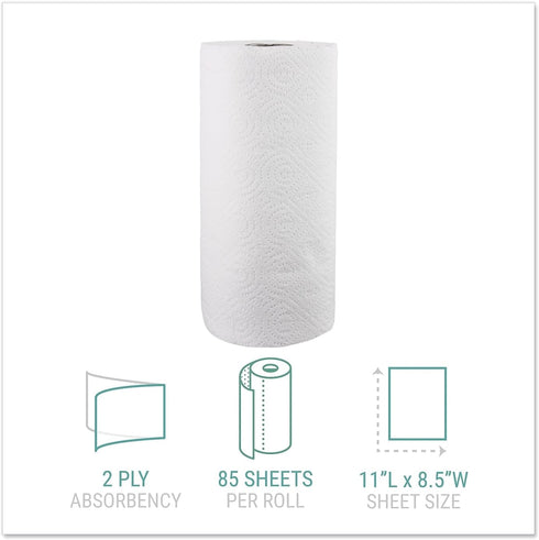 Windsoft 1220-85RL Perforated Paper Towel Roll - 11x8 4/5, White, 85 Sheets (1 Roll)
