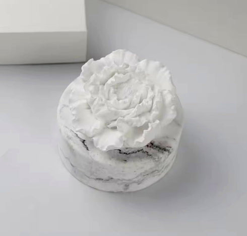 Z Zenstone Zenstone White Ceramic Peony Aroma Diffuser Elegant Home Dcor Flower Design, Add
