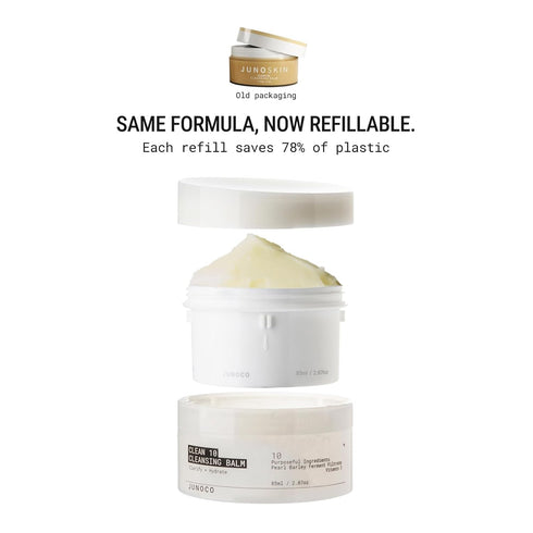 JUNO & Co. Clean 10 Cleansing Balm | 10 Ingredients Makeup Remover | 85g / 3.0oz