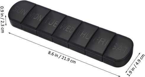 Ipetboom Portable Weekly Pill Organizer - Daily Holder with Separate Compartments