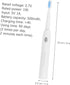 PartyKindom USB Rechargeable Electric Toothbrush with Five Vibration Modes for Deep Cleaning and Gum Care Soft Bristles