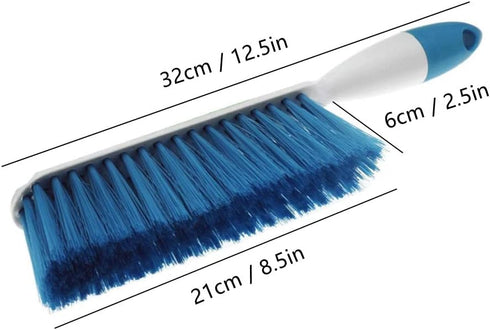 Soft Bristle Bed Sheets Sweeping Cleaning Brush with Long Hand, Counter Duster for Debris Hair Remover Desk Quilt Sofa Furniture, 3 Pack by Jilukibo