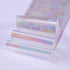 WOKOTO 10 Rolls White Pearl Color Holographic Nail Art Foil Transfer Roll Set, Mix-Pattern Stickers