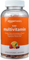 Amazon Basics Kids' Multivitamin Gummies, 190 Count | Orange, Cherry & Strawberry (Previously Solimo)