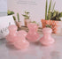 QYLHH 2 Set Pcs Rose Quartz Jade Mushroom Hot Massage Stones Warm Rocks Kit for Facial SPA Pink