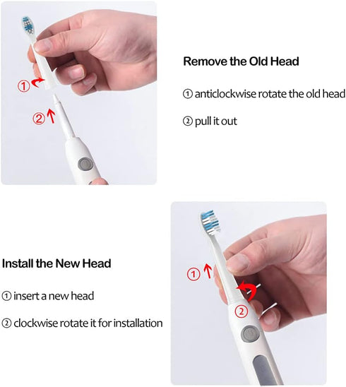 Replacement Toothbrush Heads for fairywill Electric Toothbrush, Model FW-507/FW-508/2011/959/917/551 (12 Pack)