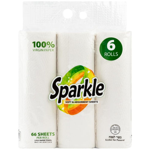 66 Sheets Super Absorbent Paper Towels (6 Rolls), Versatile, Durable & Ultra-Strong for Home, Office & Party Cleaning