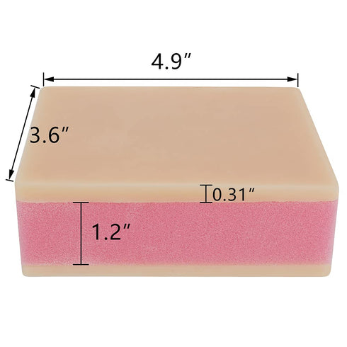 VTurboWay Silicone Sponge Human Skin Injection Pad Training Model, Nurse Student Practice, No Syringe Included