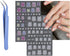 5D Embossed Nail Stickers with Tweezer, 4 Sheets Self-Adhesive Cute Cat Pattern Nail Art Supplies for Women