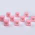 AWELL Pink Gift Boxes 50pc - 2x2x2 inch with Clear Plastic Window for Candy Treat Gift Wrap Box