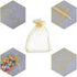 G2PLUS Gold Organza Bags, 4×6 Inches, 100PCS with Drawstring, Sheer Mesh Jewelry Pouches for Christmas