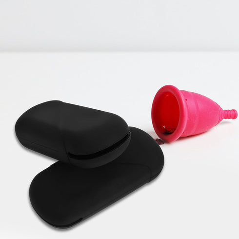 Ipetboom 2pcs Silicone Storage Case for Menstrual Discs Travel-Friendly Lightweight Holder for Easy Organization