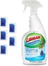 Libman Iluma Glass & Mirror Cleaner, 24 fl oz Refillable Bottle with 5 Total Concentrated Dissolvable Pods
