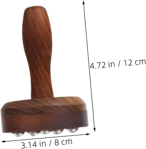 Portable Massager for Deep Tissue Muscle Relief Detachable Wooden Roller with Balls for Neck Back Arm and Thigh