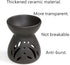 Essential Oil Burner for Home Bedroom Decor, Ceramic Wax Burner, Aromatherapy Tea Light Burner, Christmas Gift (Black)