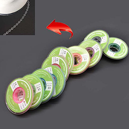 RZJZGZ 10 Pcs Dental Orthodontic Elastic Chain Power Chains Brace Orthodontic Spool Elastic Rubber Band (4.5M/PACK)