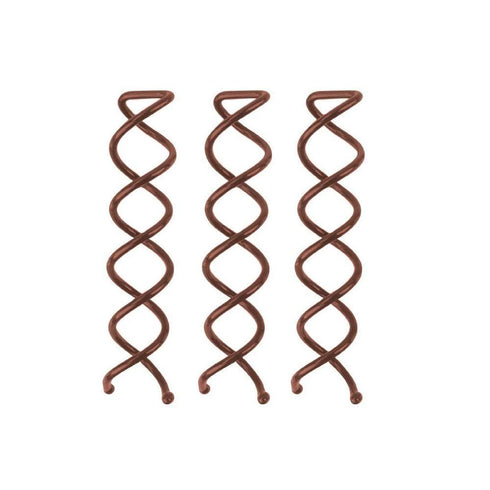 Kitsch Spin Pins for Hair - Spiral Hair Pins for Stylish Hairdos | Mini Spiral Bobby Pins for Girls | Stylish Bun Bobby Pins | Hair Spirals & Twist Tool - 3pc Set, Brown