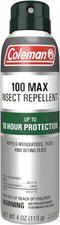 Coleman Insect Repellent Spray, 100% MAX DEET, 4oz, for Ticks, Mosquitoes, Chiggers, Fleas, Camping