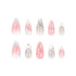 Press on Nails Medium Almond SWEKKE, Full Cover Fake Nails with 3D Bow Designs, 24Pcs Cute Acrylic Nails