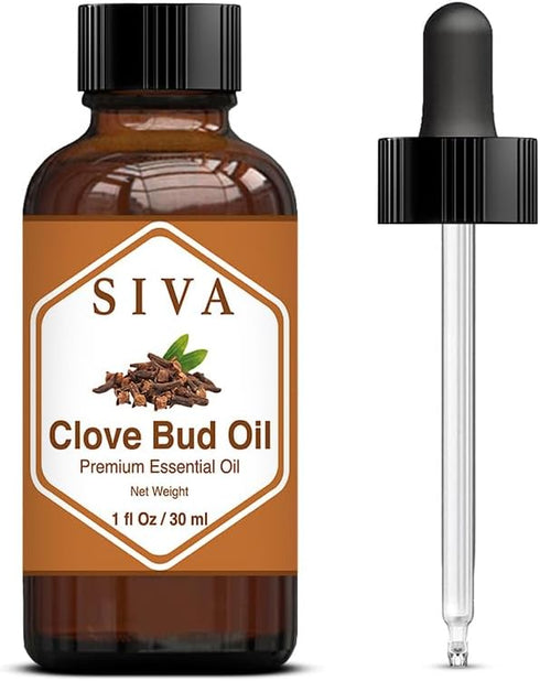 Siva Clove Bud Essential Oil - 1 Fl Oz - Natural Oil for Diffuser, Face, Skin Care, Aromatherapy, Massage