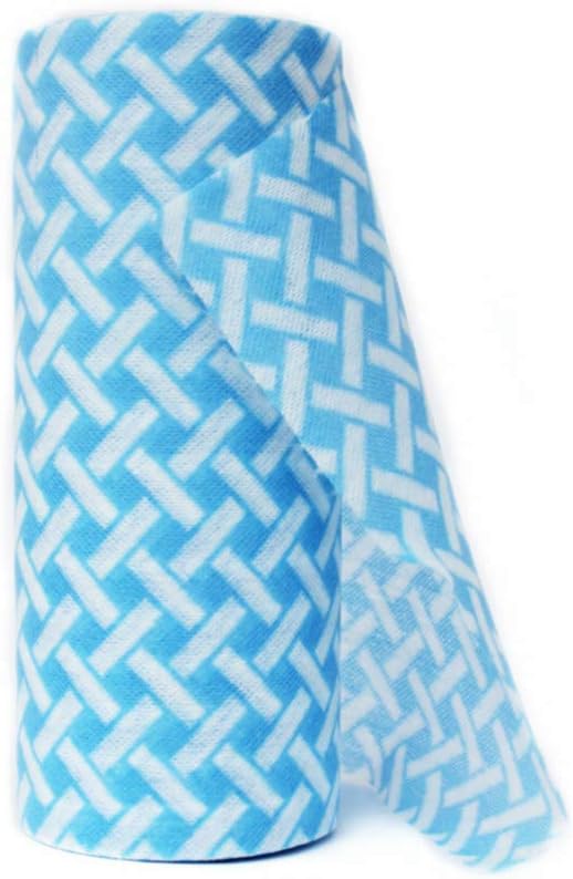 JEBBLAS Handiwipes Reusable Cloths - Thick Quick-Dry Dish Towels, 90 Count/Roll, Blue