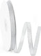 3/8" Width x 50 Yards Metallic Glitter Ribbon, Silver Glitter for Gift Wrapping, Festival Decoration, Wedding, Christmas
