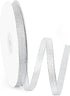 3/8" Width x 50 Yards Metallic Glitter Ribbon, Silver Glitter for Gift Wrapping, Festival Decoration, Wedding, Christmas