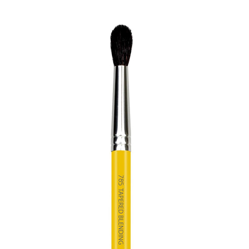 Bdellium Tools Professional Makeup Brush - Studio Series 785 Tapered Blending - With Mix of Soft Synthetic & Natural Fibers, For Applying Shadow (Yellow, 1pc)