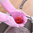 Yinceber (13.6" Silicone Dishwashing Gloves, Pet Grooming Rubber Scrubbing for Dishes, Sponge Wash Cleaning