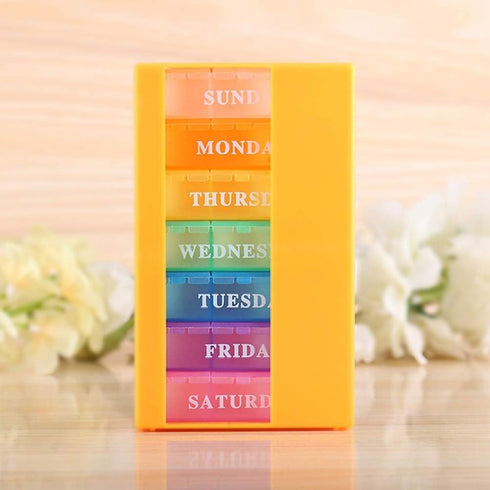 Vini 7 3 Medicine Organizer with Small Pill Organizers Times a Day Large Stackable Pill Dispenser for Supplement